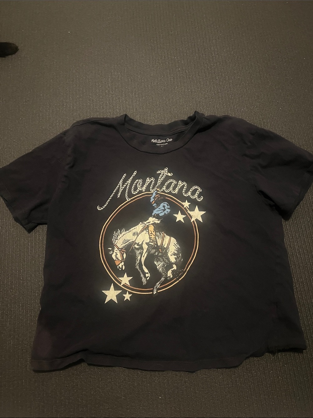 Rebellious One Black Kids Montana Graphic Tee